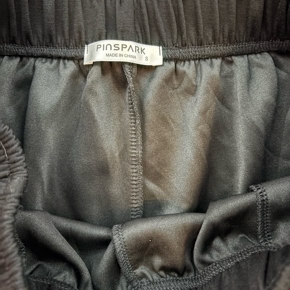 Pinspark Black Athletic Joggers with Drawstring Stretch Waist NWOT Size S - Picture 4 of 4